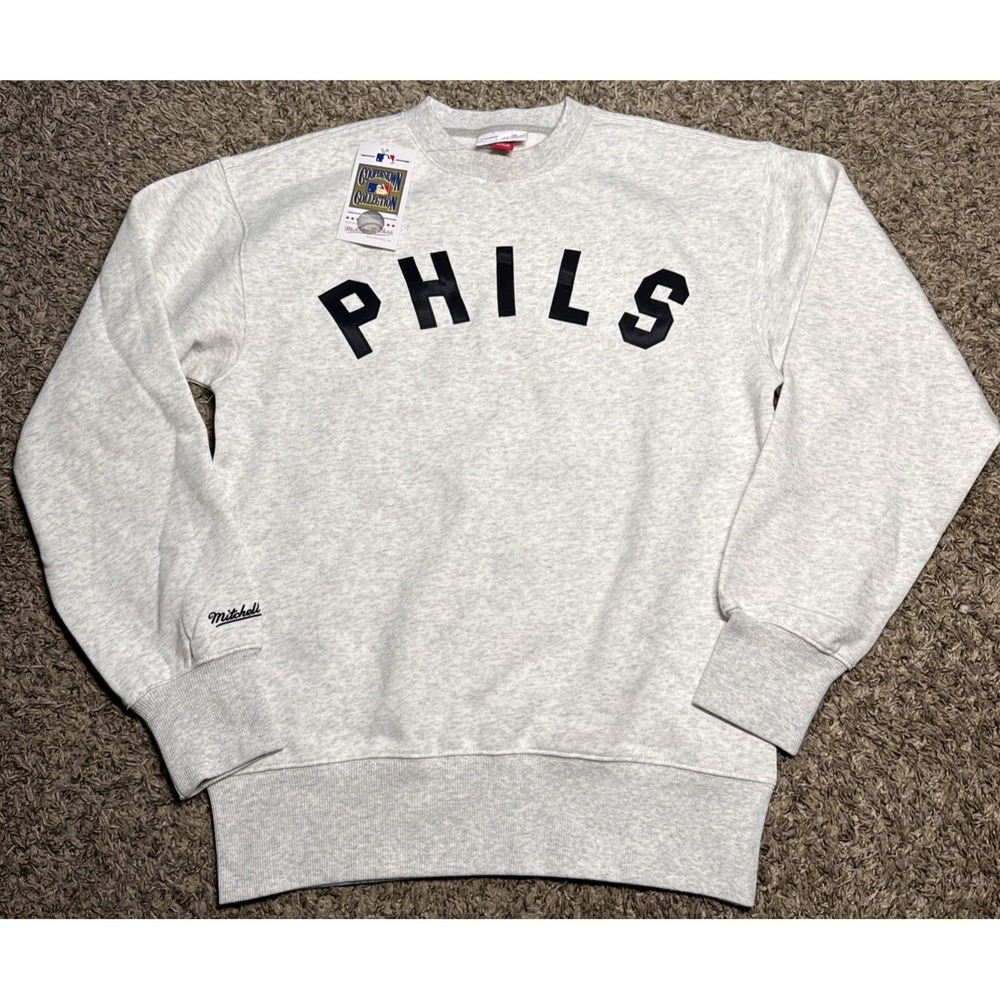 NEW Mitchell & Ness Philadelphia Phillies MLB "Phils" Crewneck Sweater (Small)